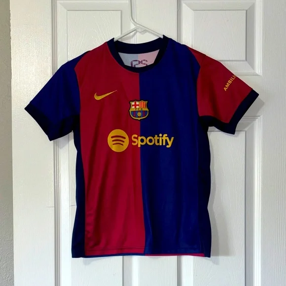 Nike Kids Barcelona Red and Blue Jersey - Picture 1 of 5